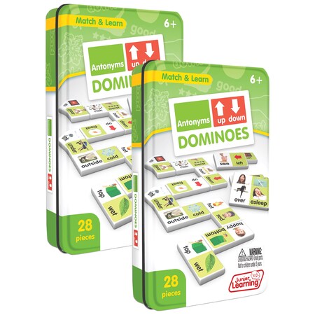 Junior Learning Antonyms Match & Learn Dominoes, 2PK JL666